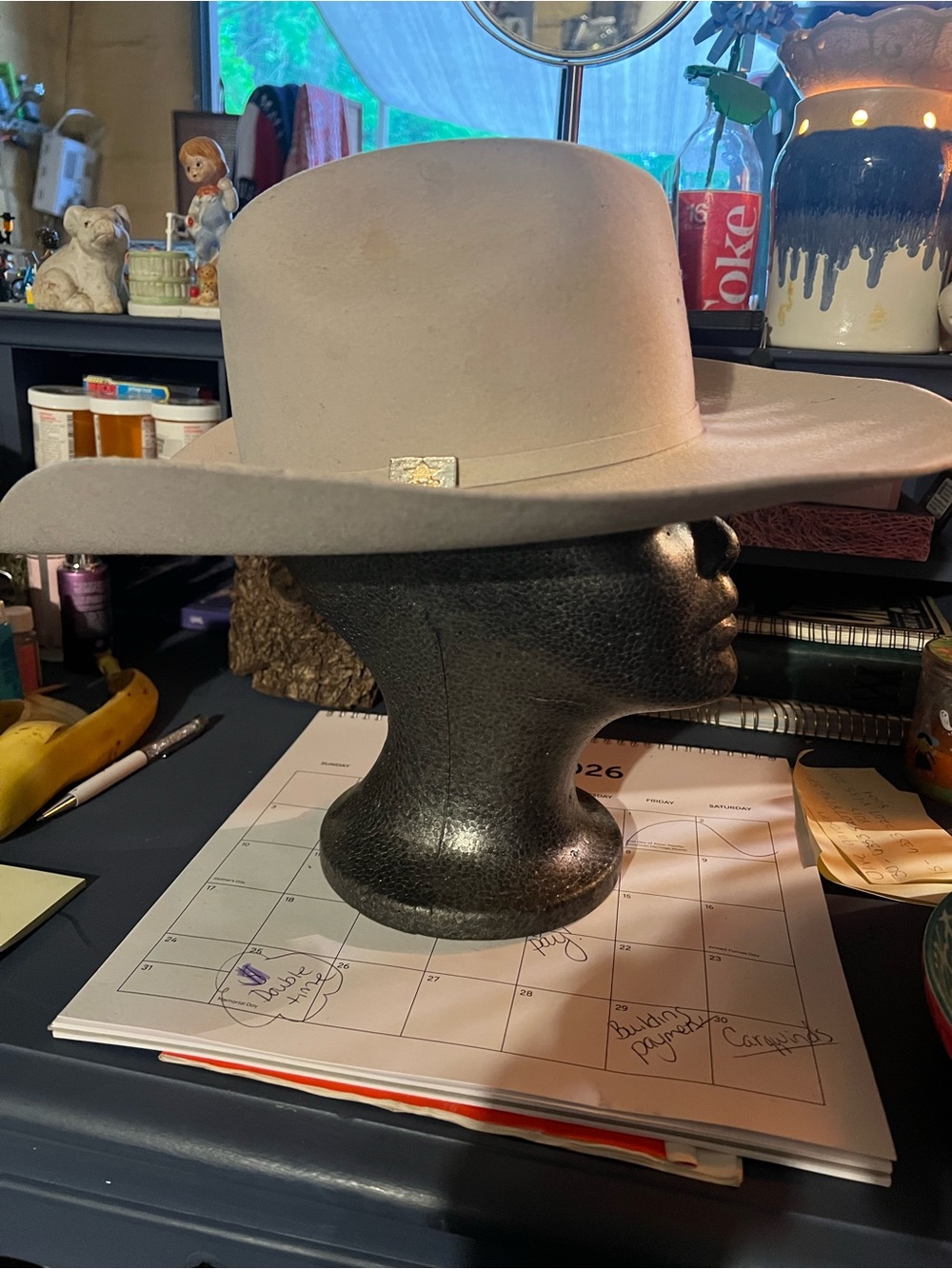 RDR Hats 4X CH40 Pecan Felt Western Cowboy Hat Rodeo Ranch USA size 7 Mexico56